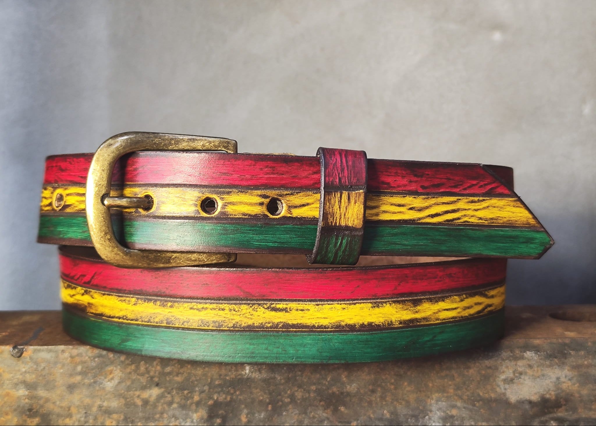 Handmade Rasta Belt with Authentic Rasta Colors