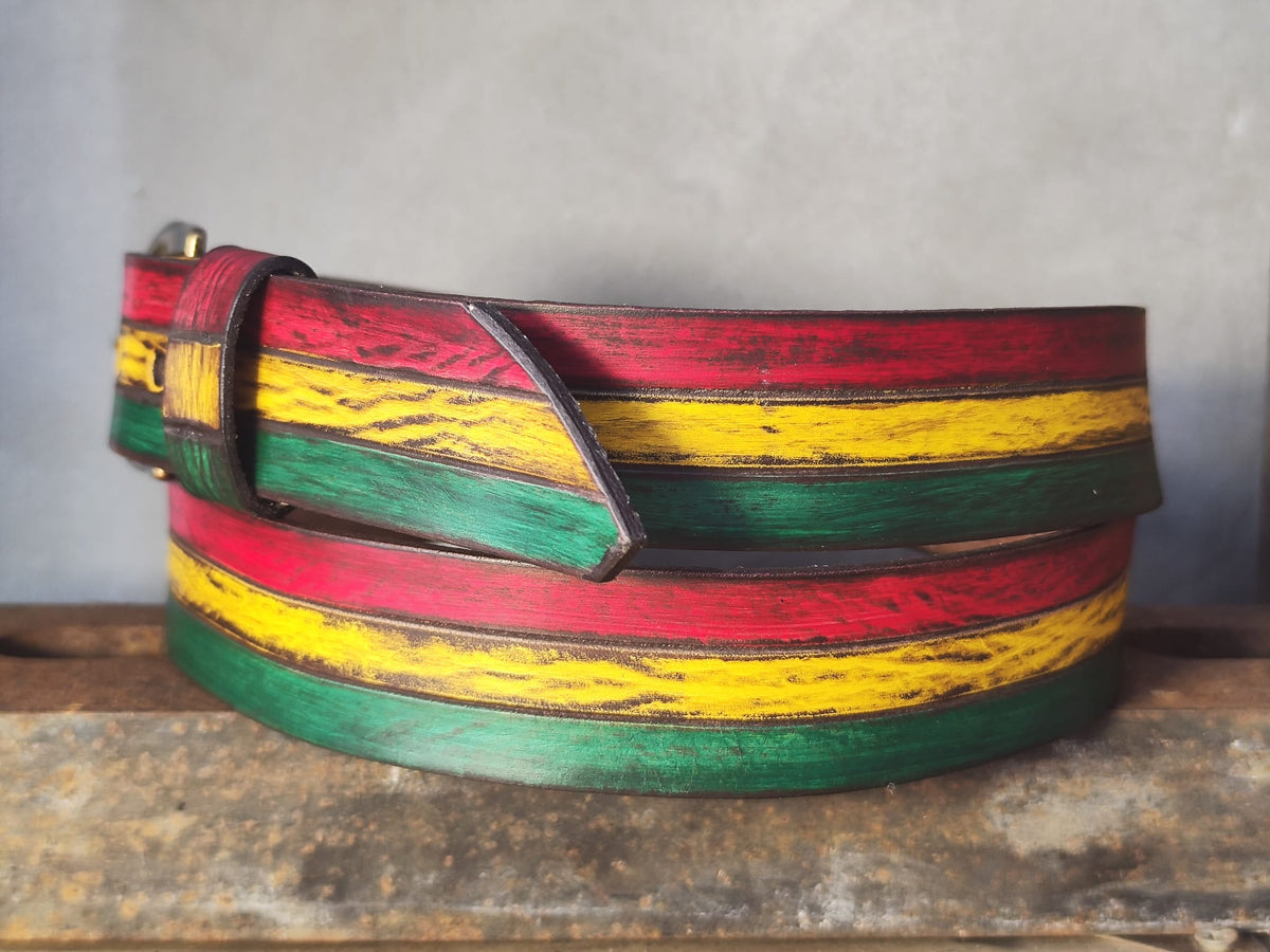 Handmade Rasta Belt with Authentic Rasta Colors – ISHAOR