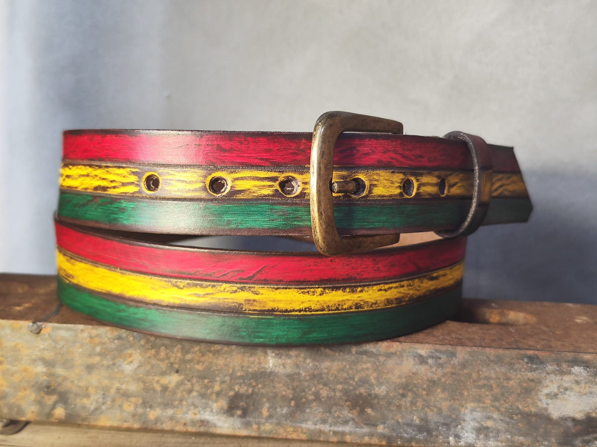 Handmade Rasta Belt with Authentic Rasta Colors – ISHAOR