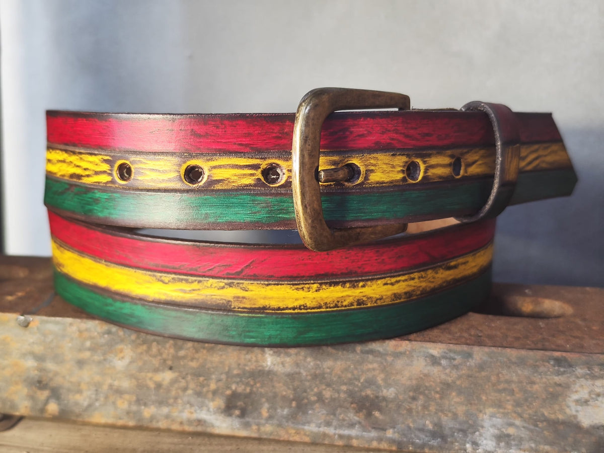 Handmade Rasta Belt with Authentic Rasta Colors – ISHAOR