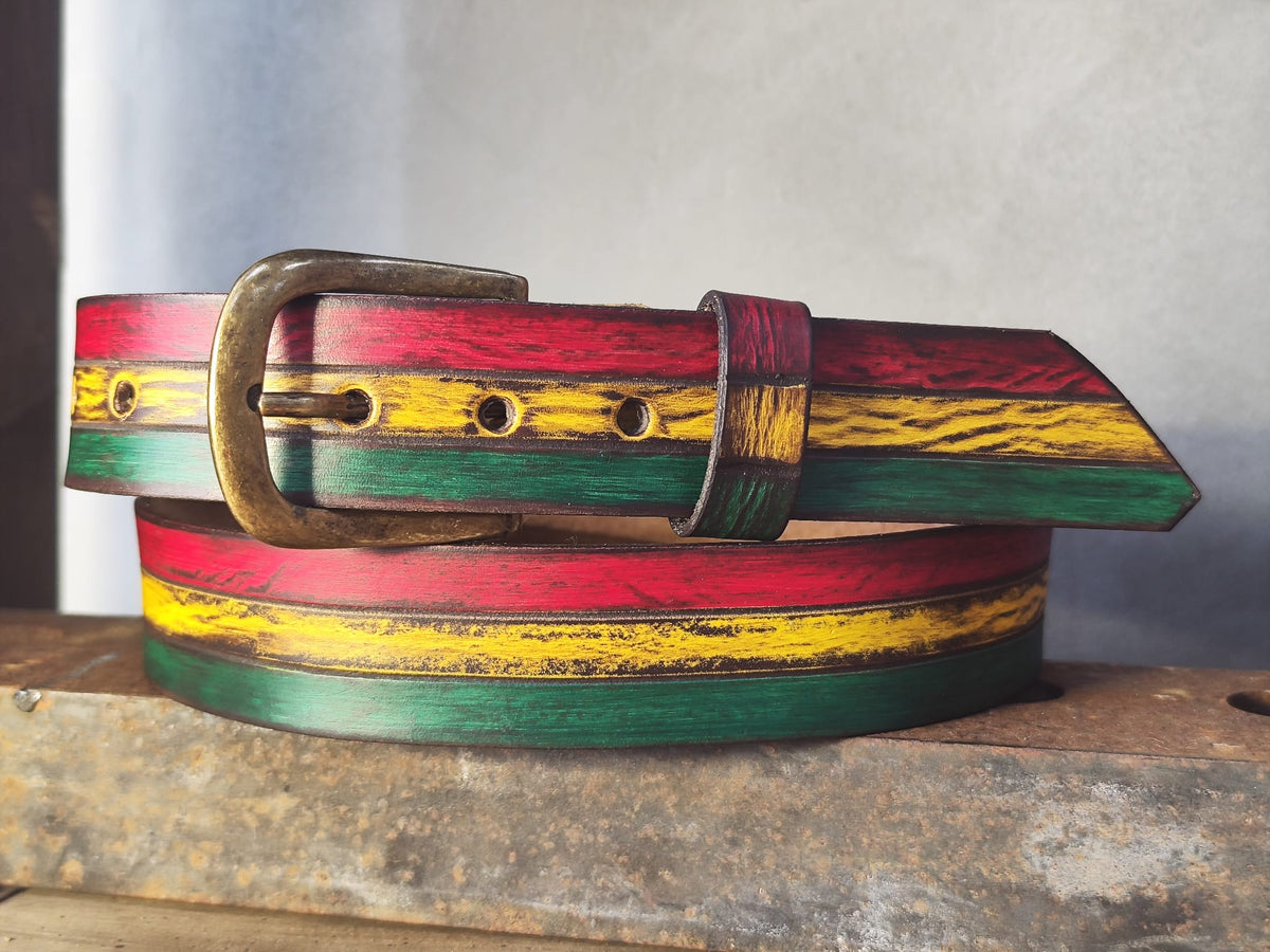 Handmade Rasta Belt with Authentic Rasta Colors – ISHAOR