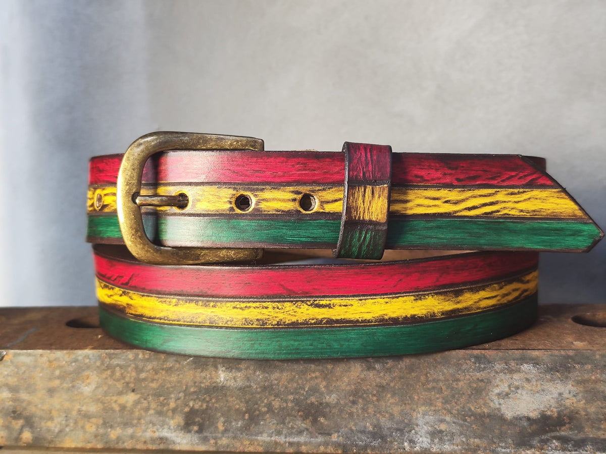 Handmade Rasta Belt with Authentic Rasta Colors – ISHAOR