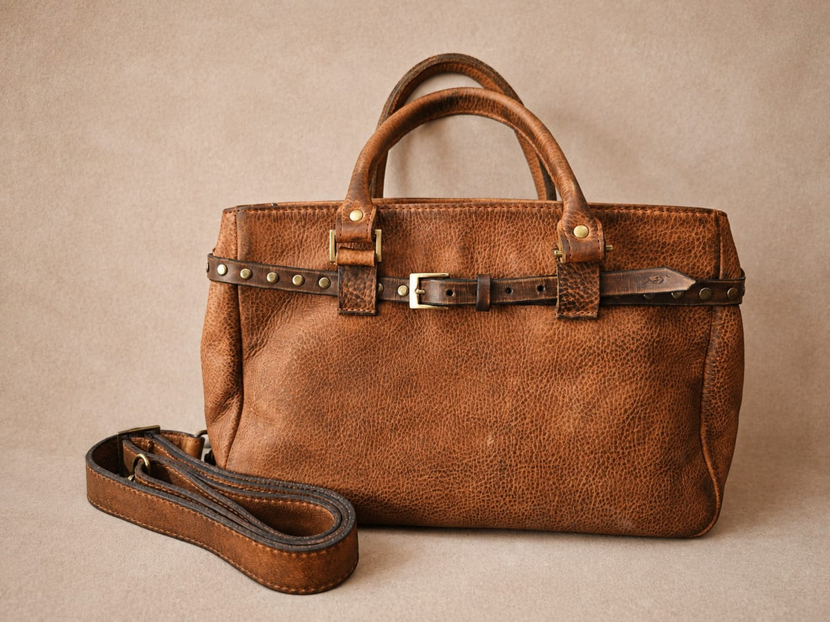 THE COGNAC HERITAGE LEATHER BAG