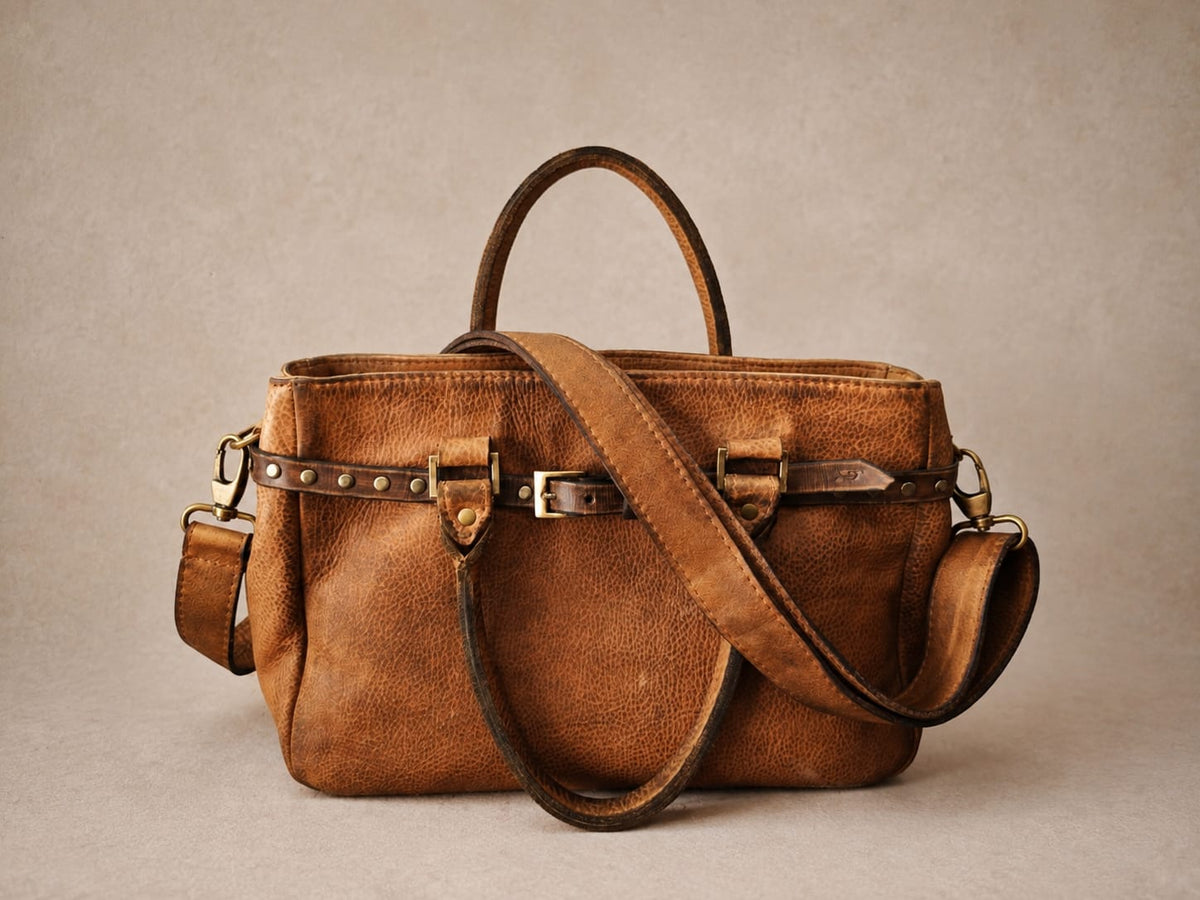 THE COGNAC HERITAGE LEATHER BAG
