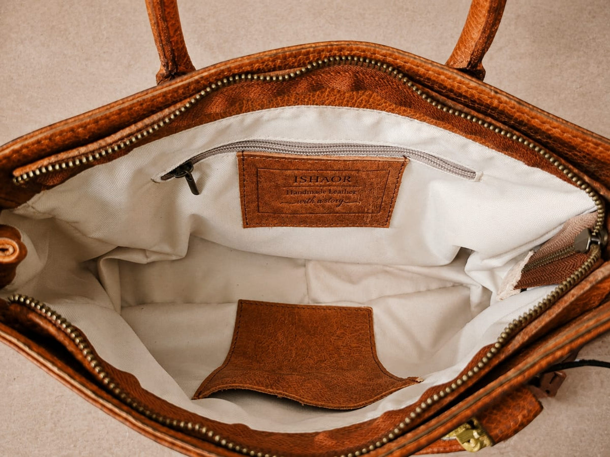 THE COGNAC HERITAGE LEATHER BAG