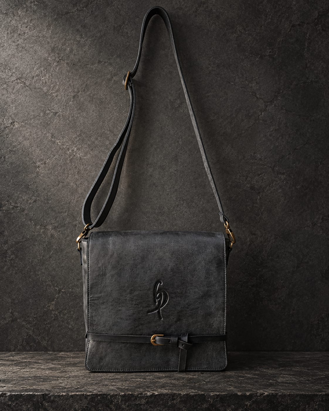 THE CHARCOAL HERITAGE LEATHER BAG