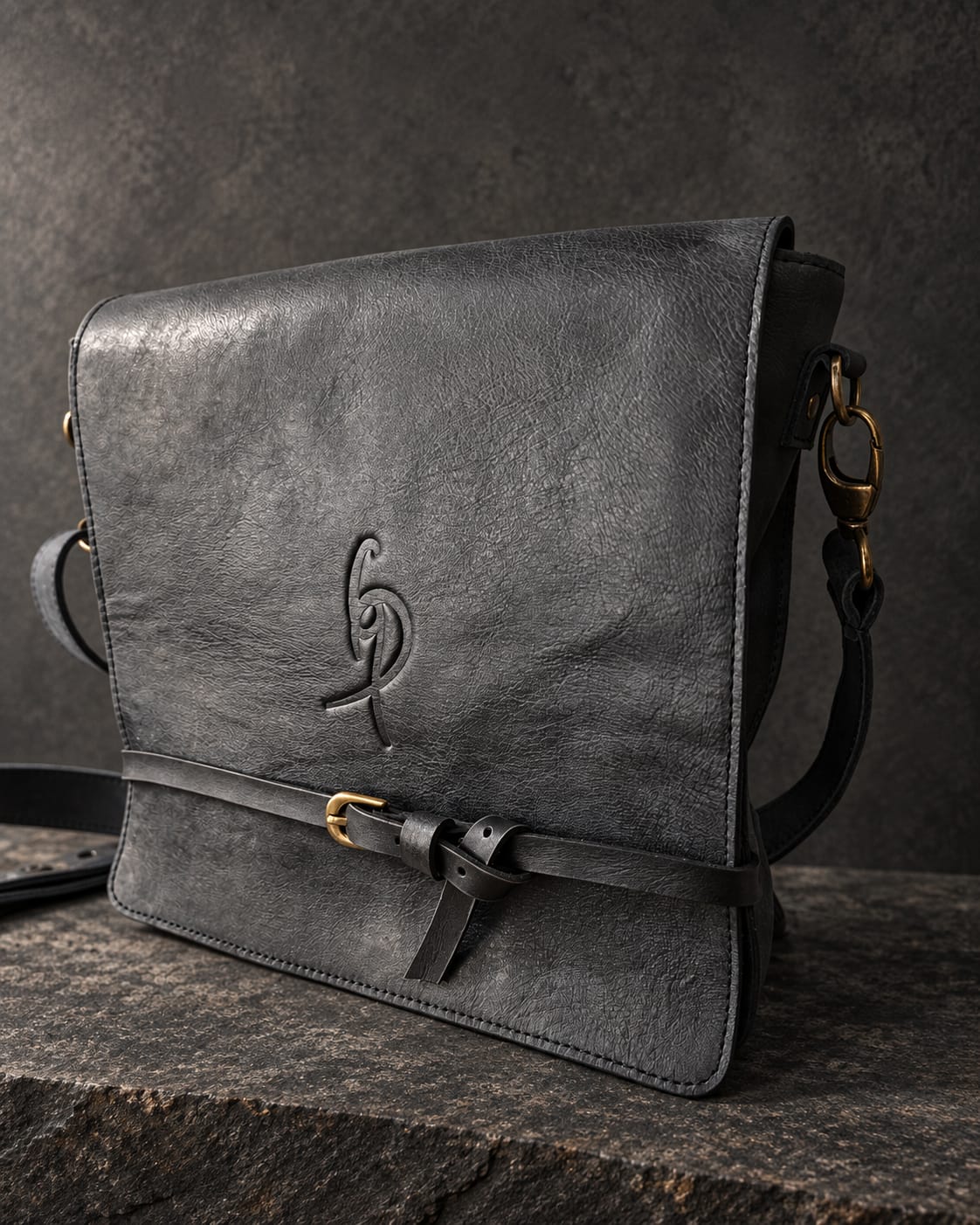 THE CHARCOAL HERITAGE LEATHER BAG