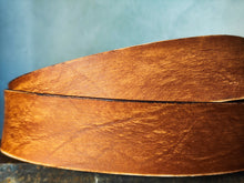 Saddle Brown Full-Grain Leather Belt – Wide 4.2 cm Jeans Belt with Vintage Brass Buckle