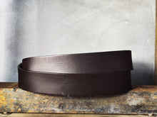 Dark Chocolate Brown Full-Grain Leather Belt – Wide 4.2 cm Jeans Belt with Distressed Silver Buckle