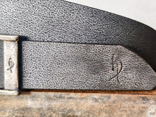 Steel Grey Textured Leather Belt – Wide 4.2 cm Full-Grain Leather Jeans Belt with Solid Silver Buckle