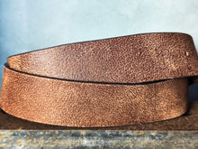 Cognac Distressed Leather Belt – Wide 4.2 cm Vintage-Style Jeans Belt with Antique Brass Buckle