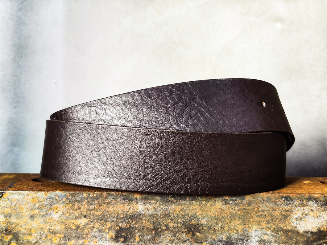 Dark Brown Full-Grain Leather Belt – Wide 4.2 cm Classic Jeans Belt with Antique Brass Buckle