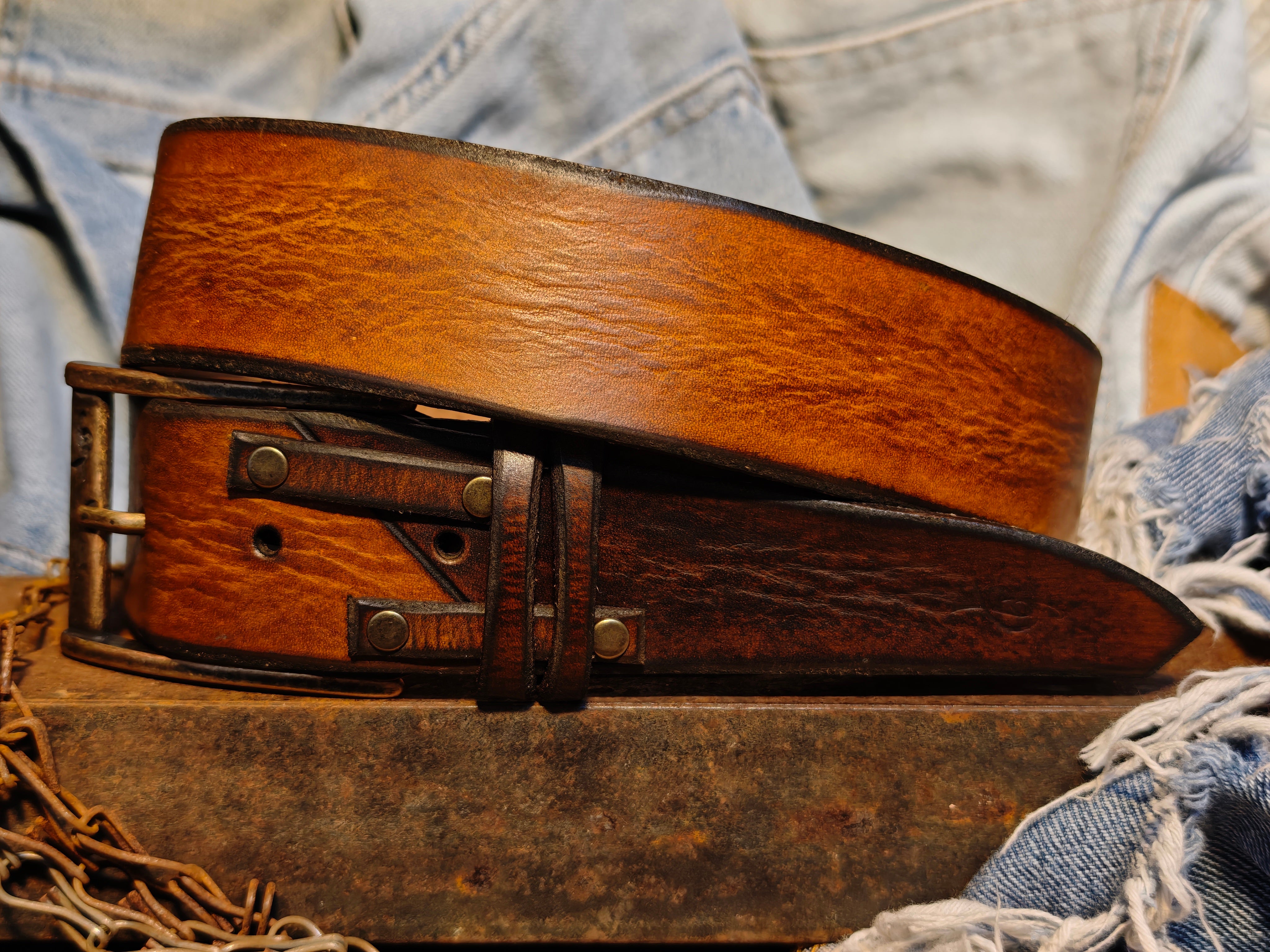 Brown Leather Belt By Ishaor  The  Perfect  Gift for men