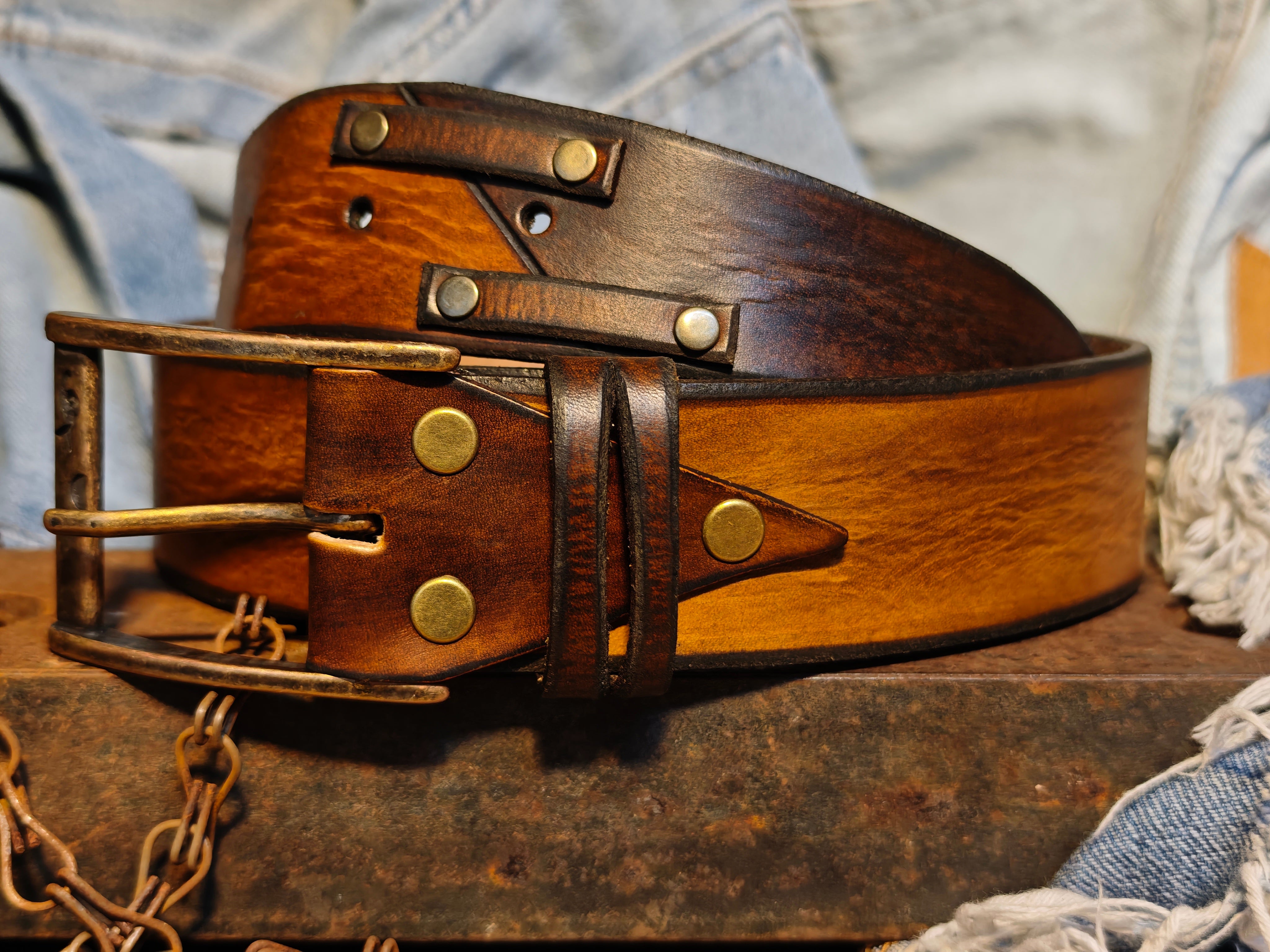 Brown Leather Belt By Ishaor  The  Perfect  Gift for men