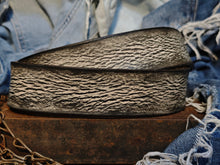 Handmade White Leather Belt with Black Wash - Unique Double Strap Design - Ishaor