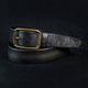 Handcrafted Black Leather Belt for Men with  stamp design