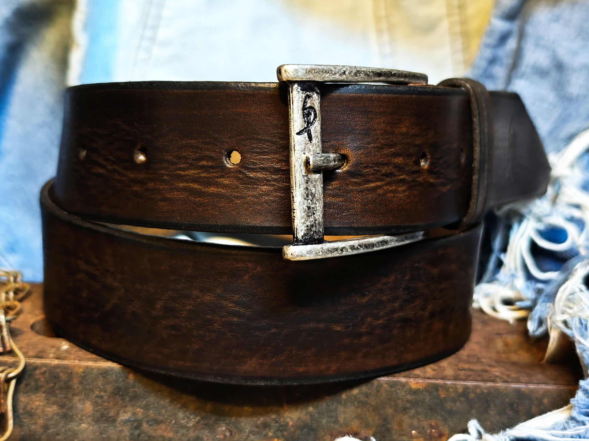 Personalized Leather Mens Belt, Full Grain Leather Belt for Him, Christmas Gift Man Belt, Brown Leather Belt for Men, Christmas Mens Gift