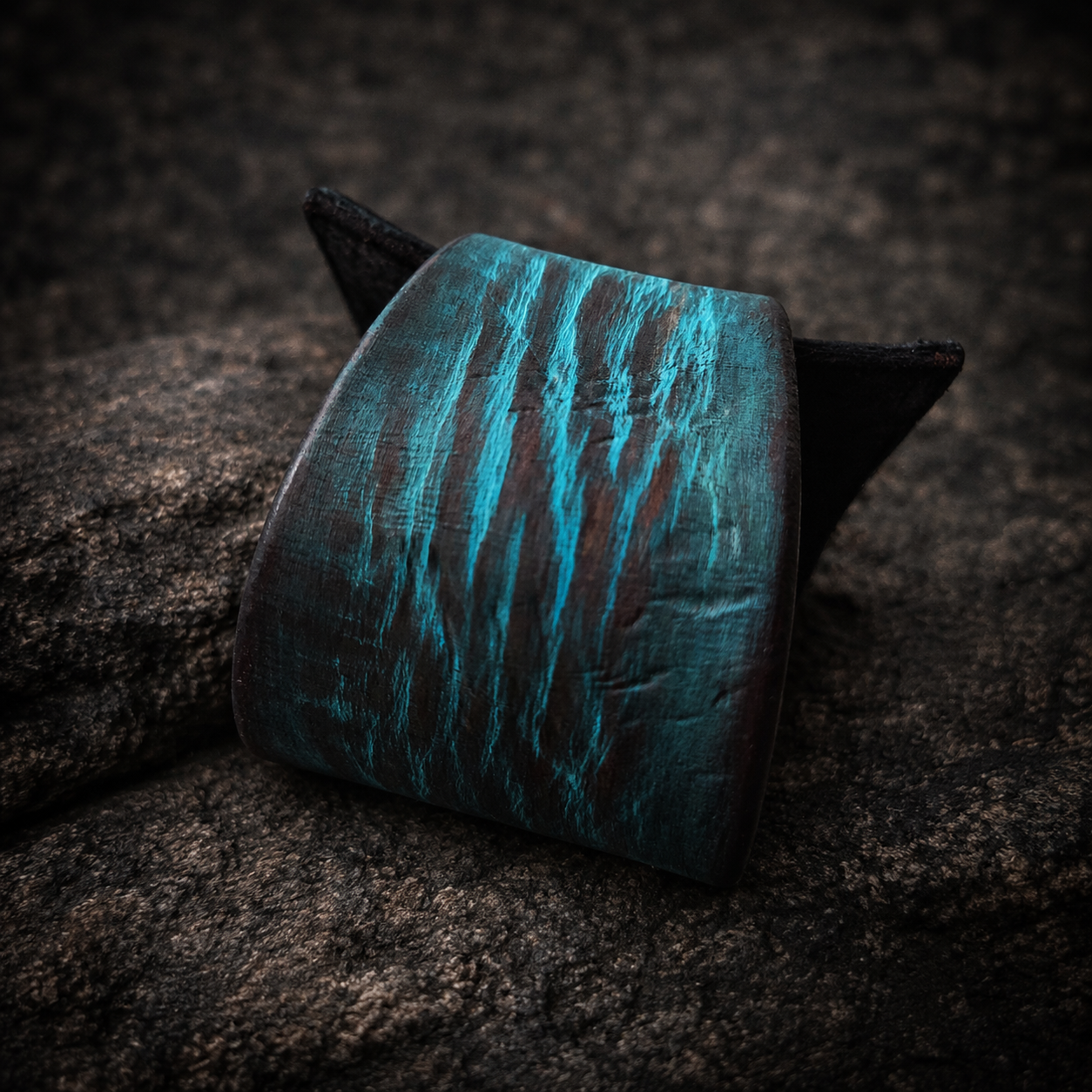 Custom Turquoise Leather Wrap Bracelet with Initials