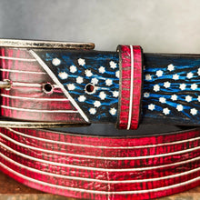American Flag - leather belt