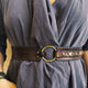 western belt, women Belt, Unique Leather, waist belt, Brown waist belt Belt ,design belt without buckle, waist leather belt  custom  belt