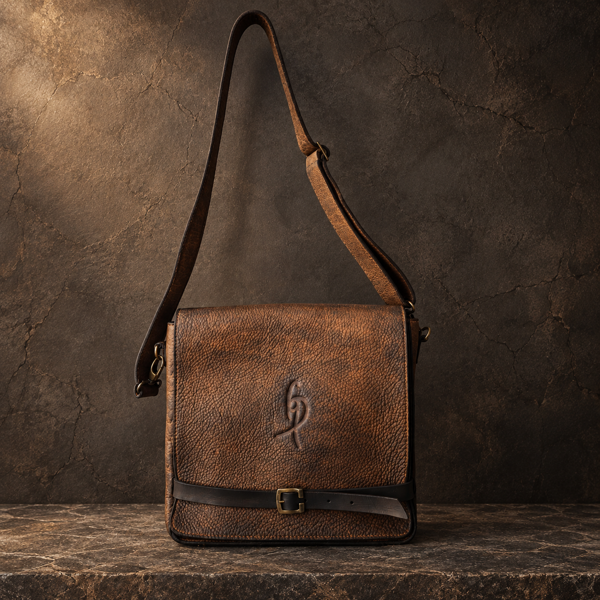 The Dark Brown Heritage Leather Bag – Slim Messenger Crossbody