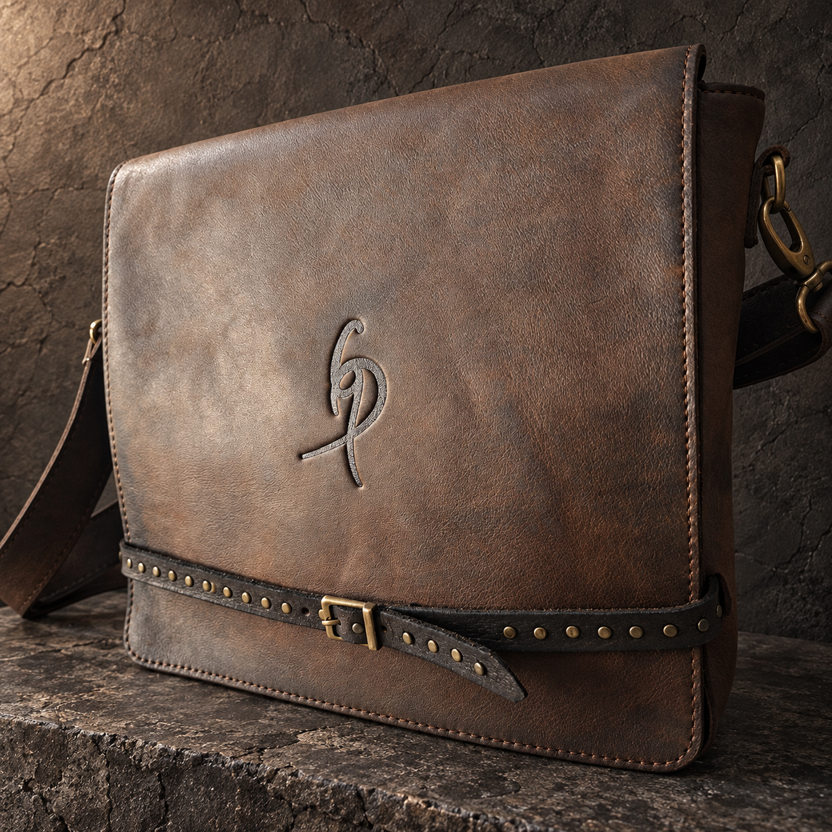 The Dark Brown Heritage Leather Bag – Slim Messenger Crossbody
