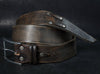 Mens Distressed Leather Belt - Handmade Brown Leather Accessories for Him - Customizable Unique Gift