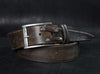 Mens Distressed Leather Belt - Handmade Brown Leather Accessories for Him - Customizable Unique Gift