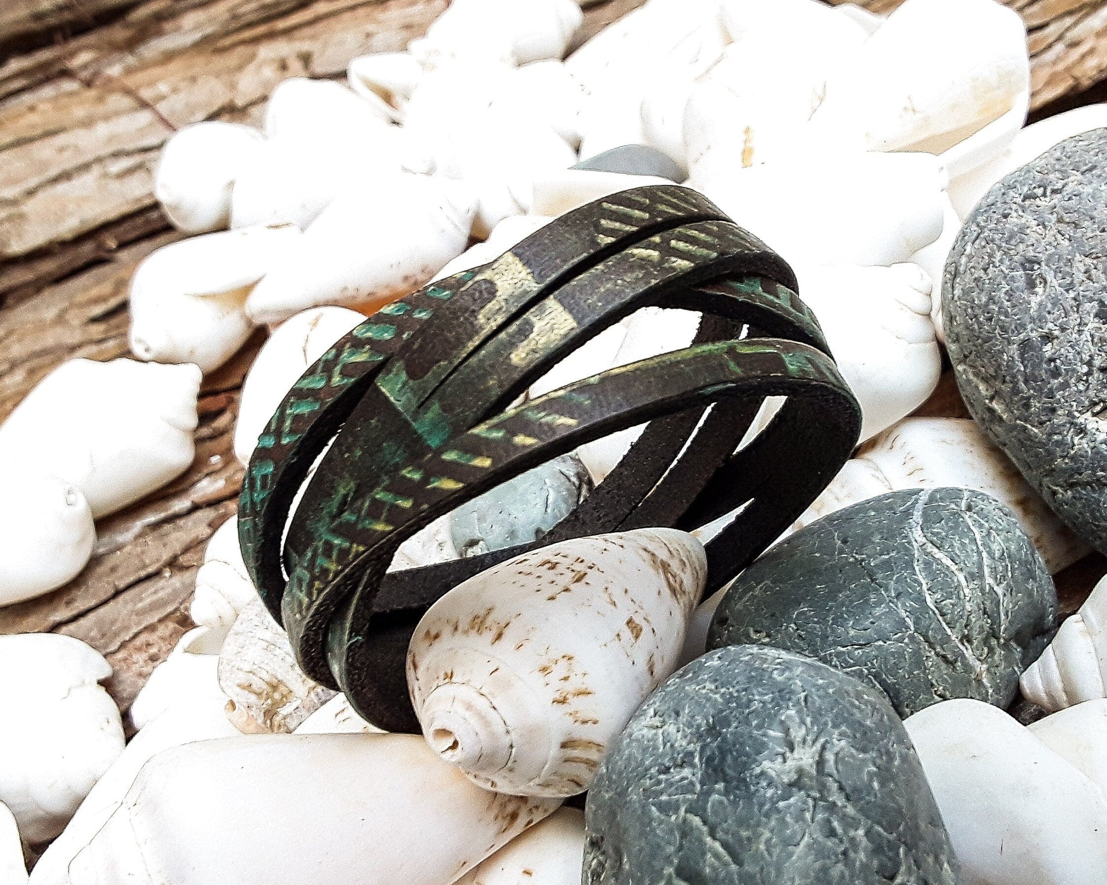 Leather Wrap Bracelet, Men's Bracelet, Men Leather Bracelet, Wrap Bracelet, Leather Cuff, Men Cuff Bracelet, Brown Leather, Cuff with Clasp