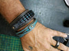 Wrap alligator bracelet with touch of blue