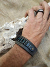 Stylish Mens Leather Bracelet Brown Wrap Cuff for a Cool Christmas or X-mas Gift Gangster Inspired by Ishaor