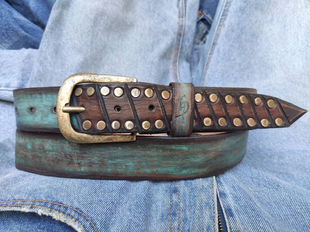 Custom leather belts, Men display picture 3