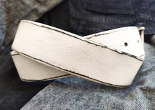 Vintage White Leather Belt - Custom Mens Accessories for Christmas - Stylish  Durable - Perfect Belt Gift for Him