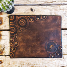 Handmade Personalized Leather Motorcycle Mousepad - Perfect for Office or WFH - Great Gift for Bikers