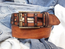 Stylish Leather Belt with Buckle - Brown Fashion Accessory for Men  Women - Perfect X-Mas Gift - Keywords Unique Leather Belt Mens Brown Fashion Accessory Unisex X-Mas Gift