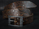 Vintage Custom Leather Belt with Buckle - Mens Biker Accessory Gift