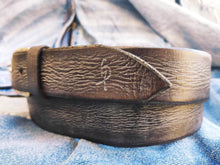 Ishaor Brown Leather Belt with Gray Patina - Perfect Color for Any Outfit - Best Gift Option