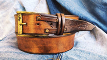 Handcrafted Brown Leather Belt - Perfect Medieval Gift for Him or Her - Mens Accessories by Ishaor