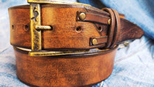 Handcrafted Brown Leather Belt - Perfect Medieval Gift for Him or Her - Mens Accessories by Ishaor