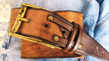 Handcrafted Brown Leather Belt - Perfect Medieval Gift for Him or Her - Mens Accessories by Ishaor