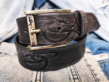Distinct Artisan Crafted Leather Belt with Tribal Design for Men