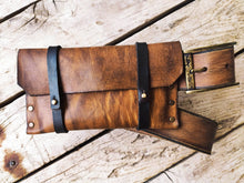 Brown Leather Pouch Bag - Phone Holder Tobacco Case Clutch  More - Sleek and Versatile Design