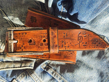 Genuine Leather Western Belt with Computer Card Design - Mens Fashion Accessory - Perfect Gift for Computer Lovers