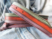 Colorful Summery Belt - Three Layers in Orange Turquoise and Purple - Refreshing Accessory for Jeans