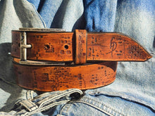 Genuine Leather Western Belt with Computer Card Design - Mens Fashion Accessory - Perfect Gift for Computer Lovers