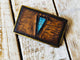 Unique Turquoise Geometric Belt Buckle - Brown Statement Accessory