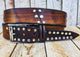 Rustic Mens Belt Unique Artisan Leather Brown Buckle Custom Mens Apparel Accessories