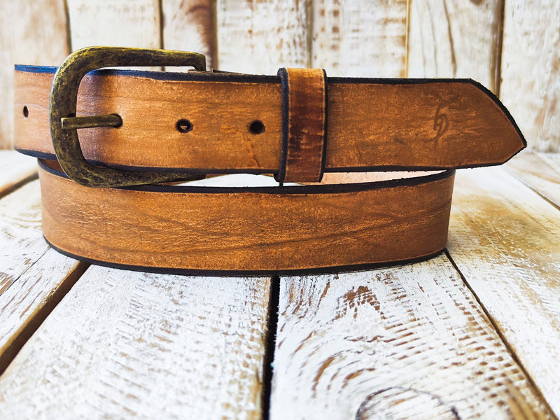 Hawayd & Phil\'s Western Leatner Belt Size‎ S, 28, Brown Express Cut Out Belt 28 30 Studded Tooled Leather Western  main image 3