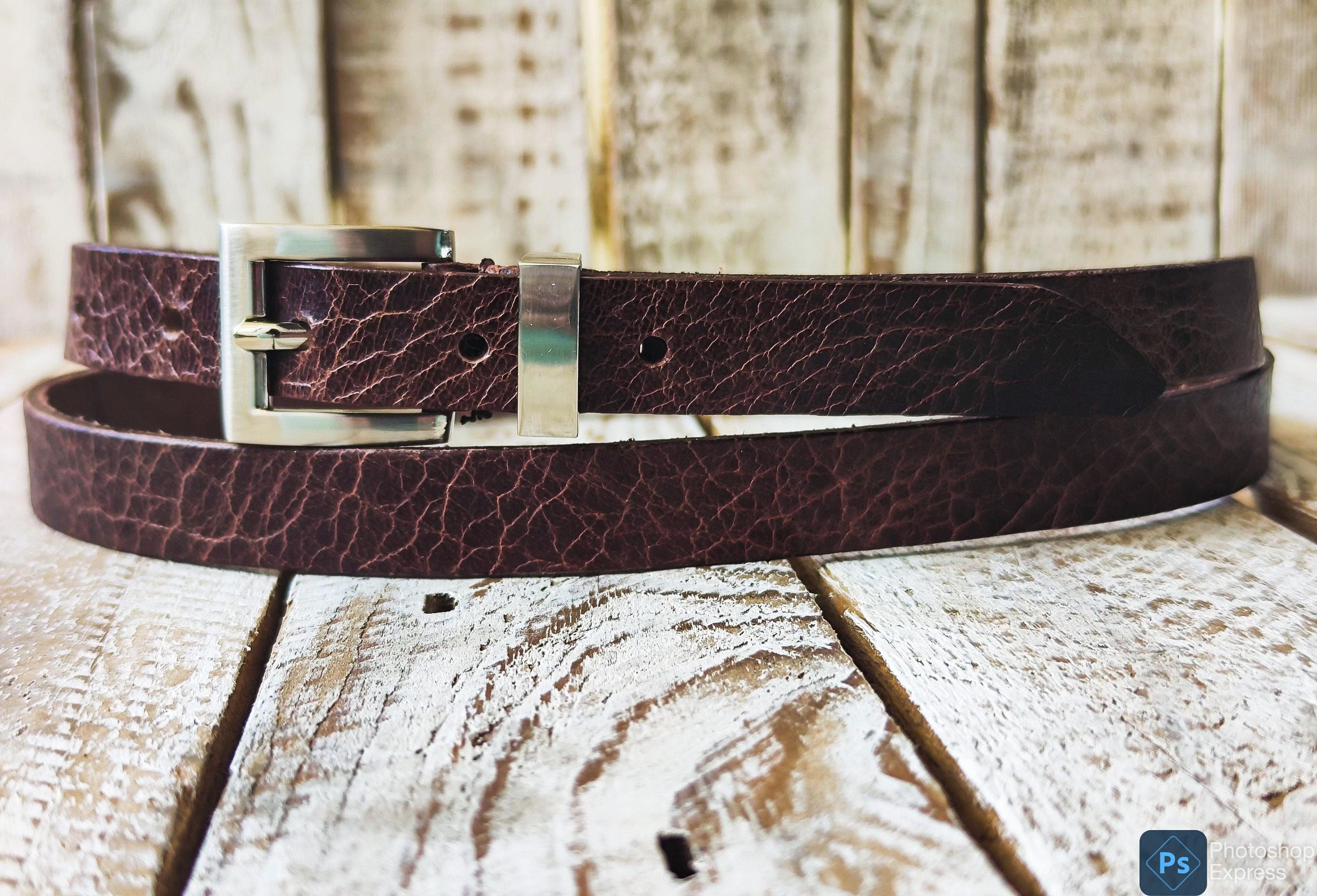 Classic Casual Narrow Brown Leather Belt with Silver Buckle for Everyday Wear - Perfect with Jeans