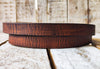 Narrow Brown Leather Belt with Gold Buckle - Classic Everyday Casual Wear for Jeans